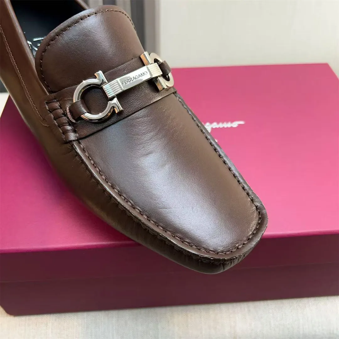 Men's shoes 💰560 Ferragamo new high-end quality 🔥 black cowhide ➕ cowhide lining size 38-45
